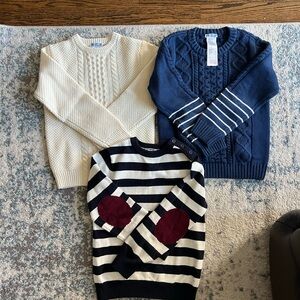 Cable Knit Sweaters and Striped Sweater Set